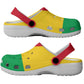 African Proud Guinea-Bissau Flag Clogs Shoes - African Pride