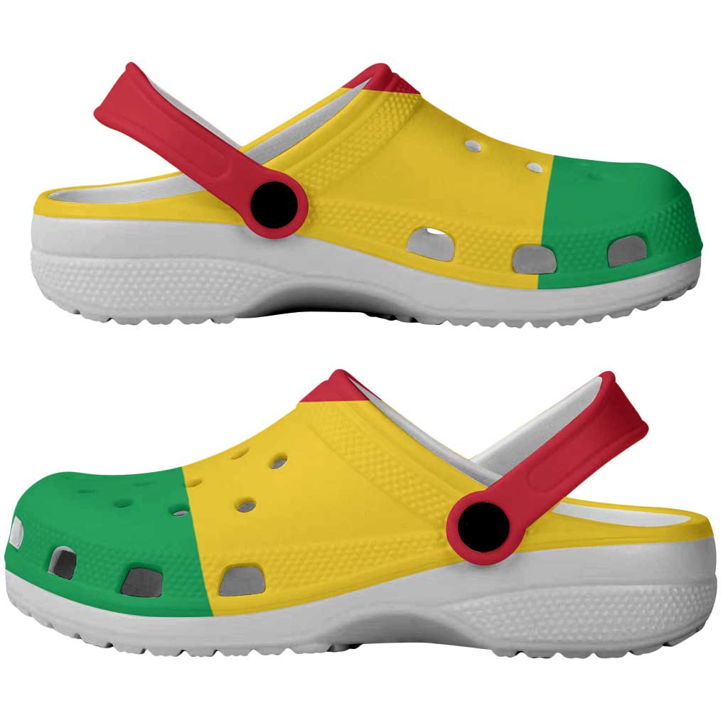 African Proud Guinea-Bissau Flag Clogs Shoes - African Pride