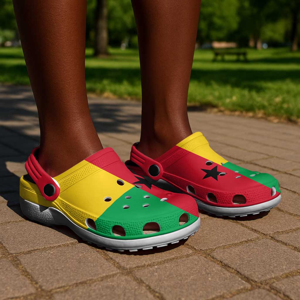 African Proud Guinea-Bissau Flag Clogs Shoes - African Pride