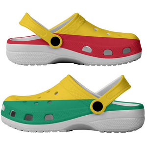 African Proud Guinea Flag Clogs Shoes - African Pride