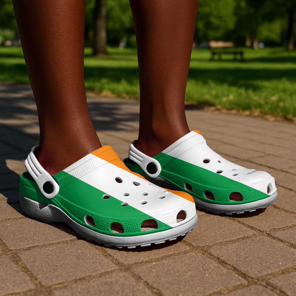 African Proud Ivory Coast Flag Clogs Shoes - African Pride