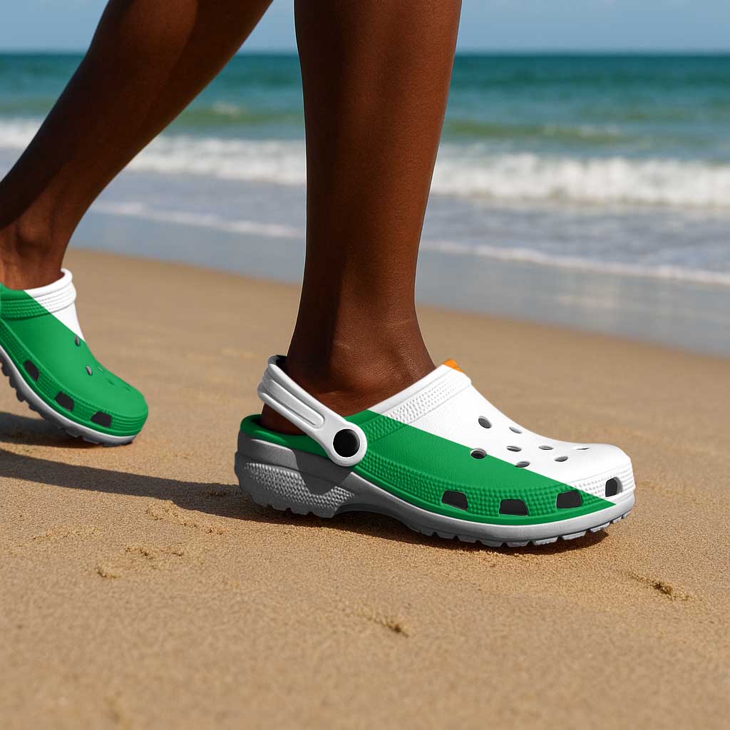 African Proud Ivory Coast Flag Clogs Shoes - African Pride
