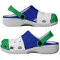 African Proud Lesotho Flag Clogs Shoes - African Pride