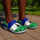 African Proud Lesotho Flag Clogs Shoes - African Pride