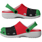 African Proud Libya Flag Clogs Shoes - African Pride