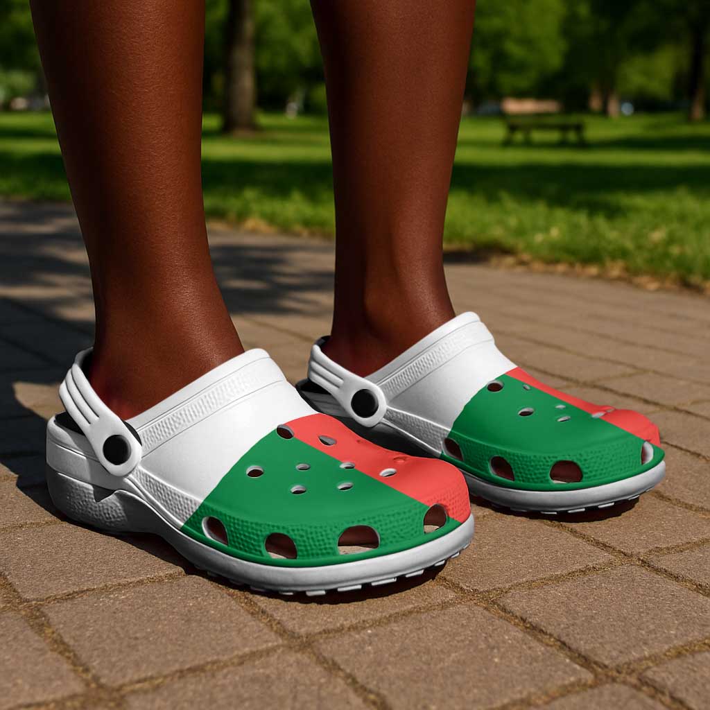 African Proud Madagascar Flag Clogs Shoes - African Pride