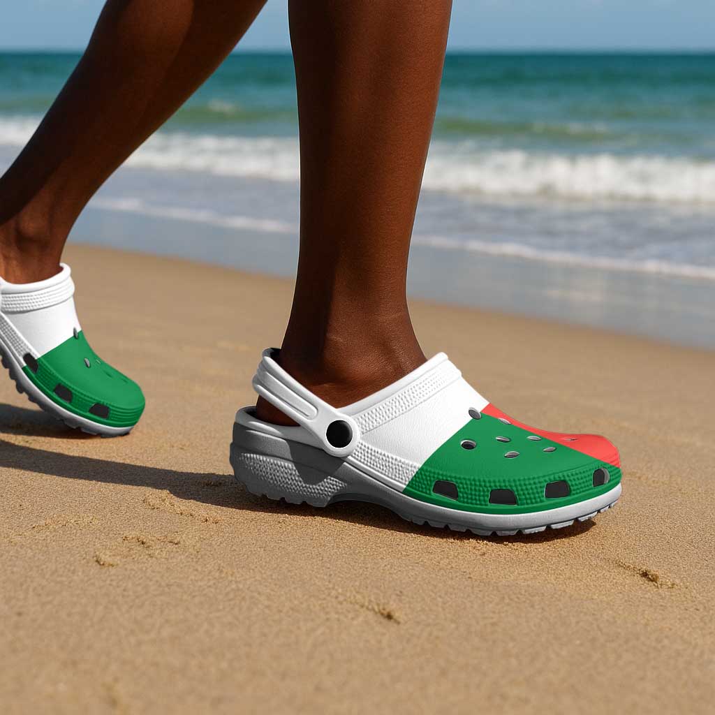 African Proud Madagascar Flag Clogs Shoes - African Pride