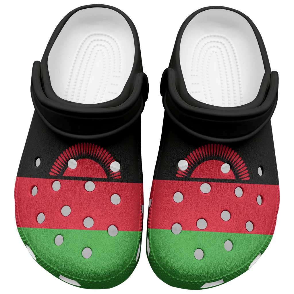 African Proud Malawi Flag Clogs Shoes - African Pride