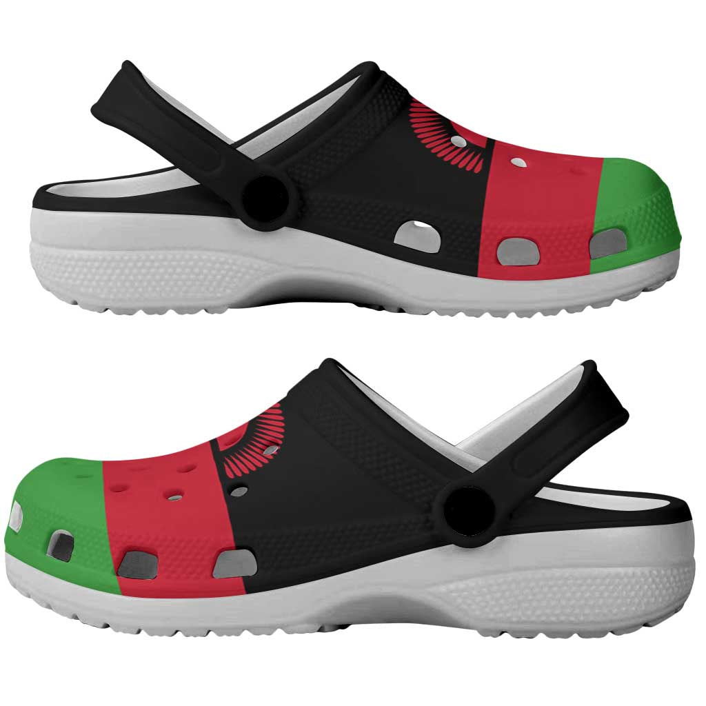 African Proud Malawi Flag Clogs Shoes - African Pride
