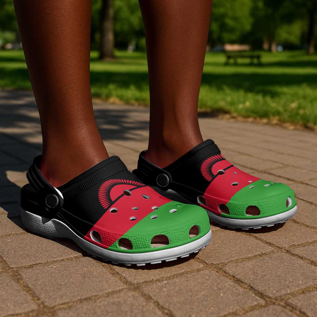 African Proud Malawi Flag Clogs Shoes - African Pride