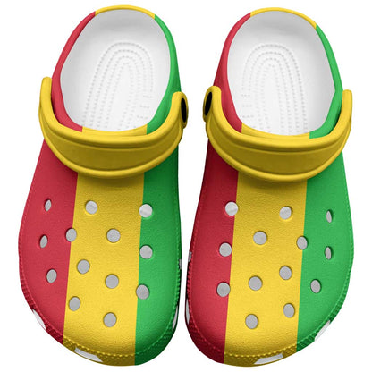 African Proud Mali Flag Clogs Shoes - African Pride