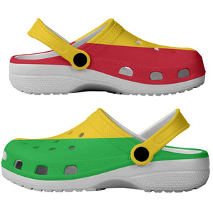 African Proud Mali Flag Clogs Shoes - African Pride