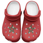 African Proud Morocco Flag Clogs Shoes - African Pride