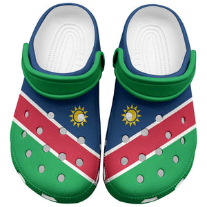 African Proud Namibia Flag Clogs Shoes - African Pride