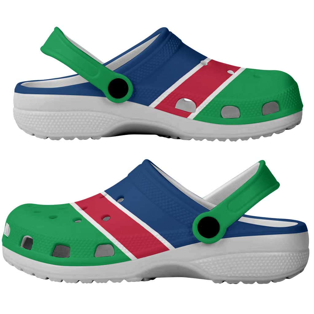 African Proud Namibia Flag Clogs Shoes - African Pride