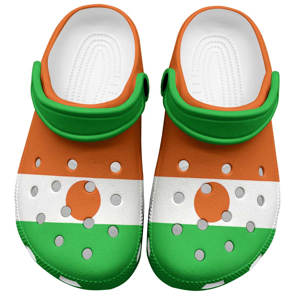African Proud Niger Flag Clogs Shoes - African Pride