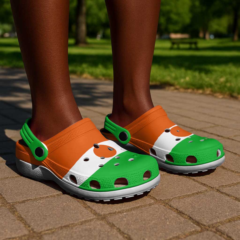 African Proud Niger Flag Clogs Shoes - African Pride