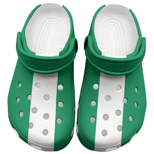 African Proud Nigeria Flag Clogs Shoes - African Pride