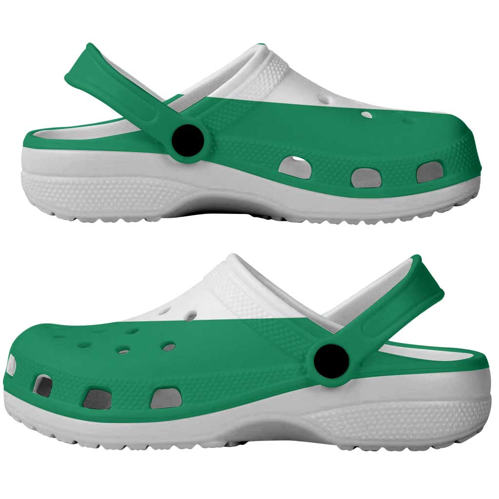 African Proud Nigeria Flag Clogs Shoes - African Pride