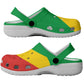 African Proud Republic of the Congo Flag Clogs Shoes - African Pride