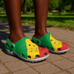 African Proud Republic of the Congo Flag Clogs Shoes - African Pride