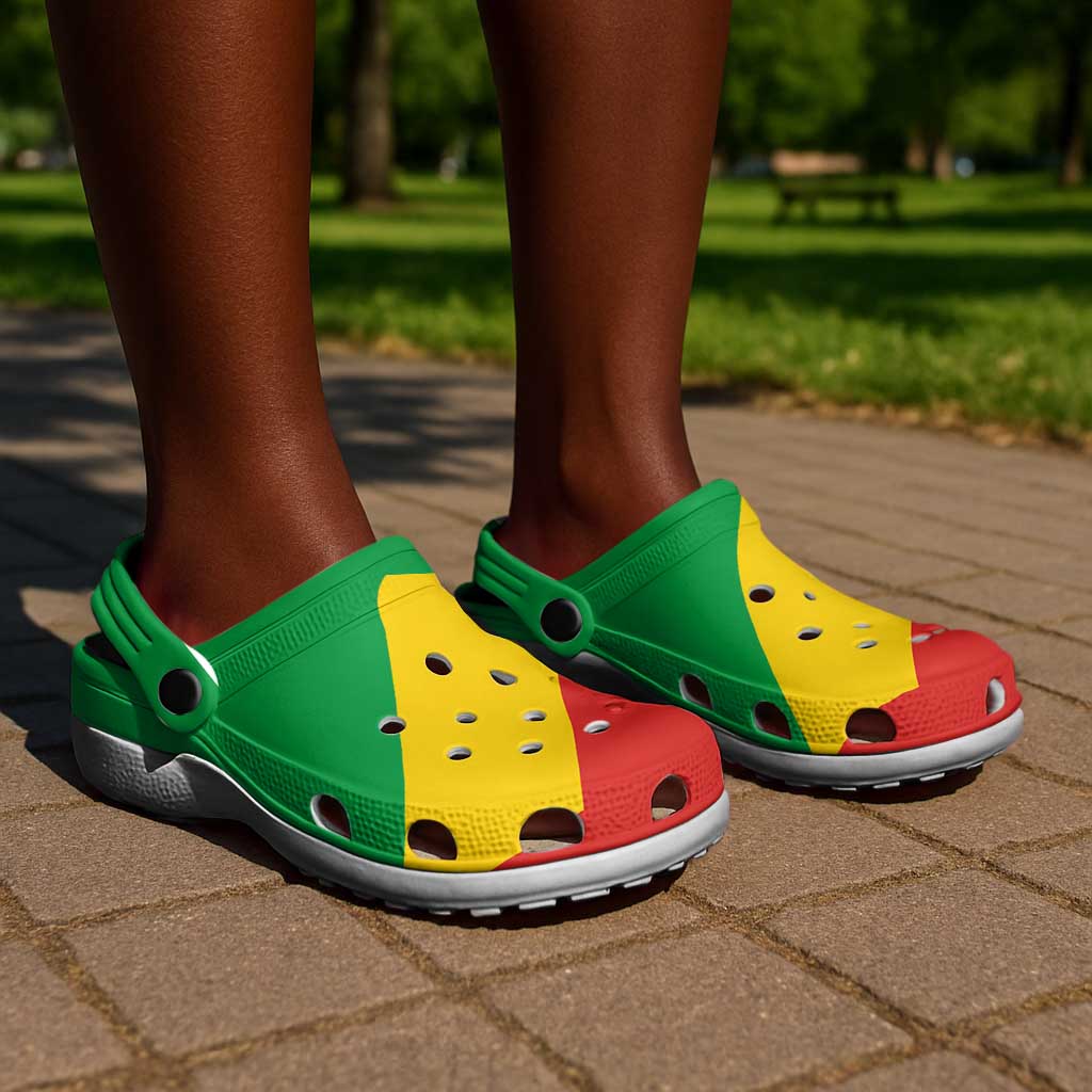 African Proud Republic of the Congo Flag Clogs Shoes - African Pride