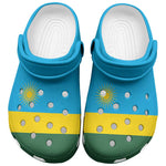 African Proud Rwanda Flag Clogs Shoes - African Pride