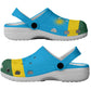 African Proud Rwanda Flag Clogs Shoes - African Pride