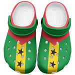 African Proud Sao Tome and Principe Flag Clogs Shoes - African Pride