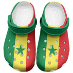 African Proud Senegal Flag Clogs Shoes - African Pride