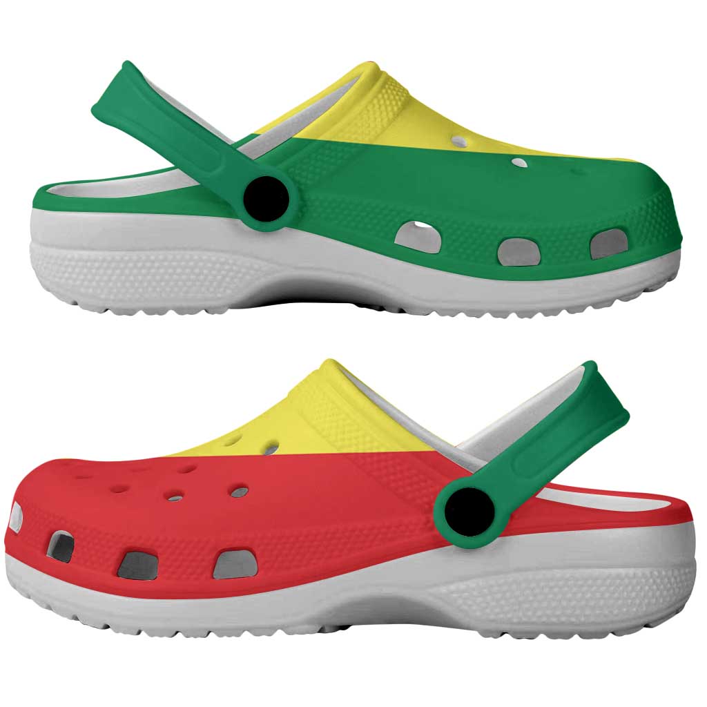 African Proud Senegal Flag Clogs Shoes - African Pride