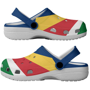 African Proud Seychelles Flag Clogs Shoes - African Pride
