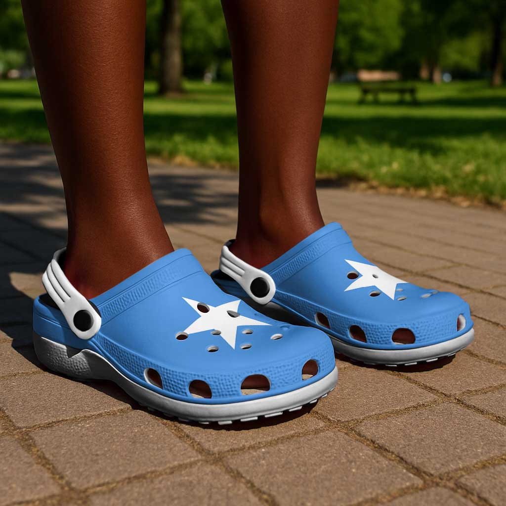 African Proud Somalia Flag Clogs Shoes - African Pride