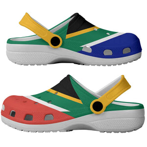 African Proud South Africa Flag Clogs Shoes - African Pride