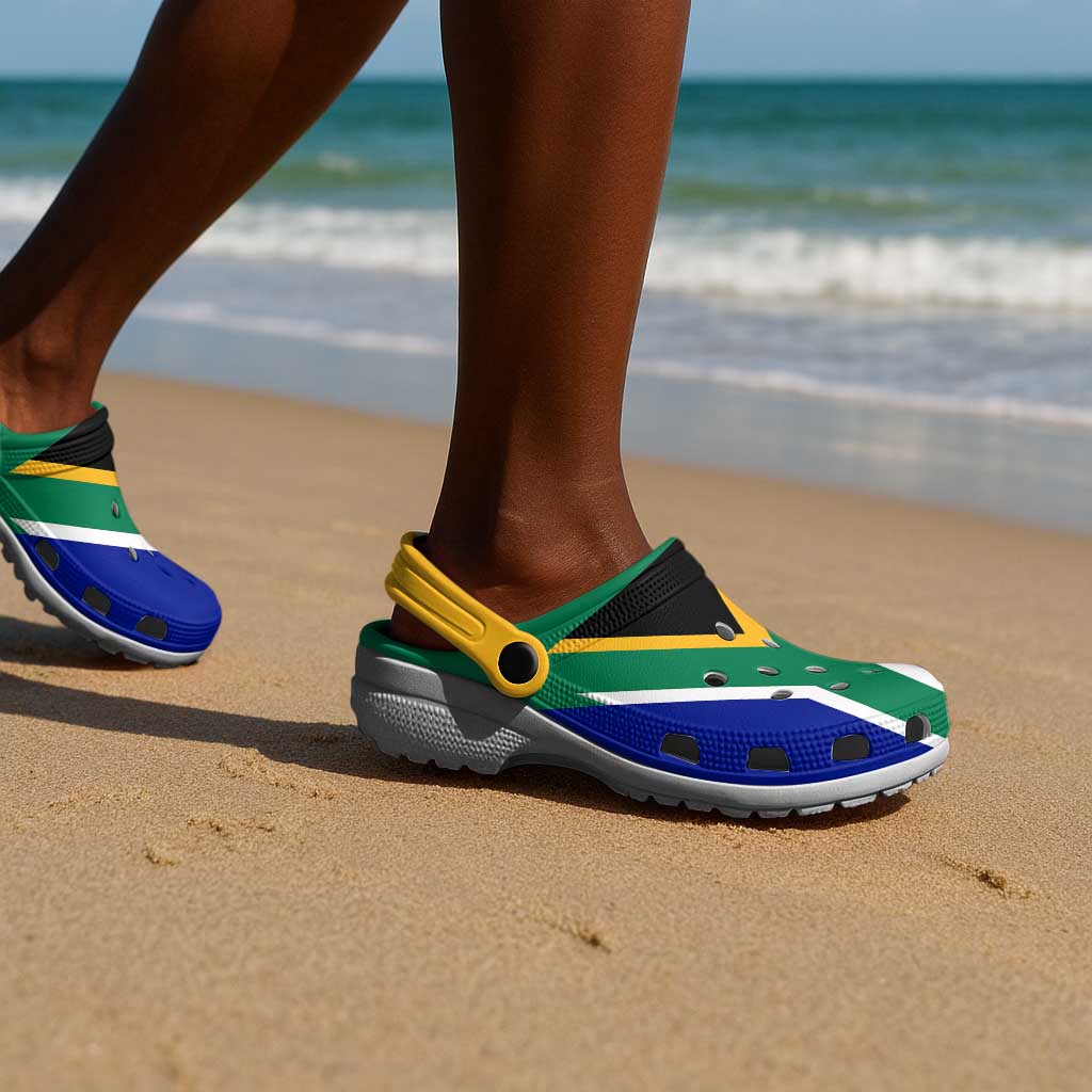 African Proud South Africa Flag Clogs Shoes - African Pride