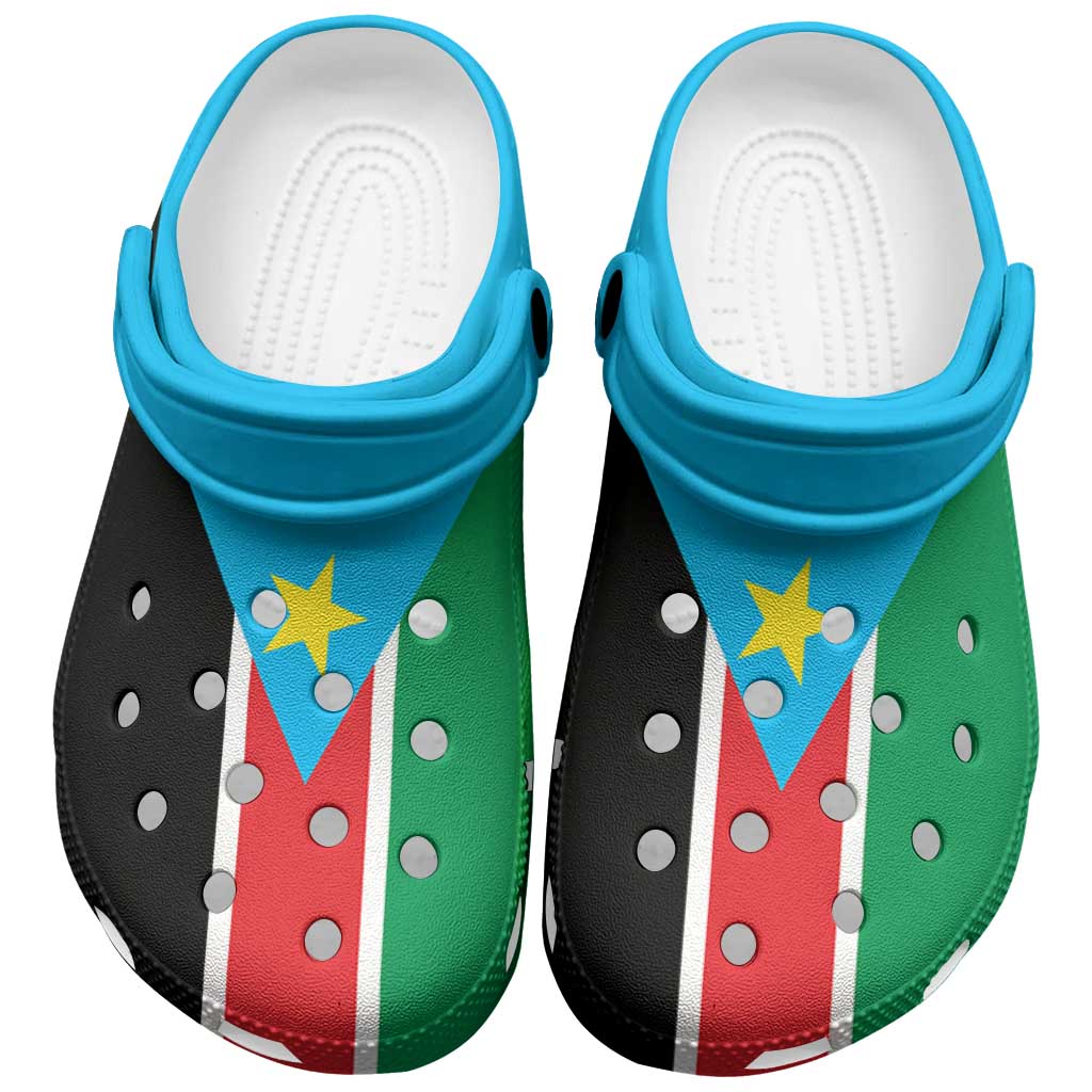 African Proud South Sudan Flag Clogs Shoes - African Pride