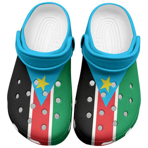 African Proud South Sudan Flag Clogs Shoes - African Pride