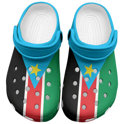 African Proud South Sudan Flag Clogs Shoes - African Pride