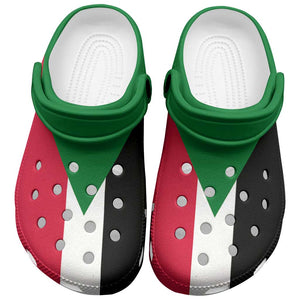 African Proud Sudan Flag Clogs Shoes - African Pride