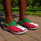 African Proud Sudan Flag Clogs Shoes - African Pride