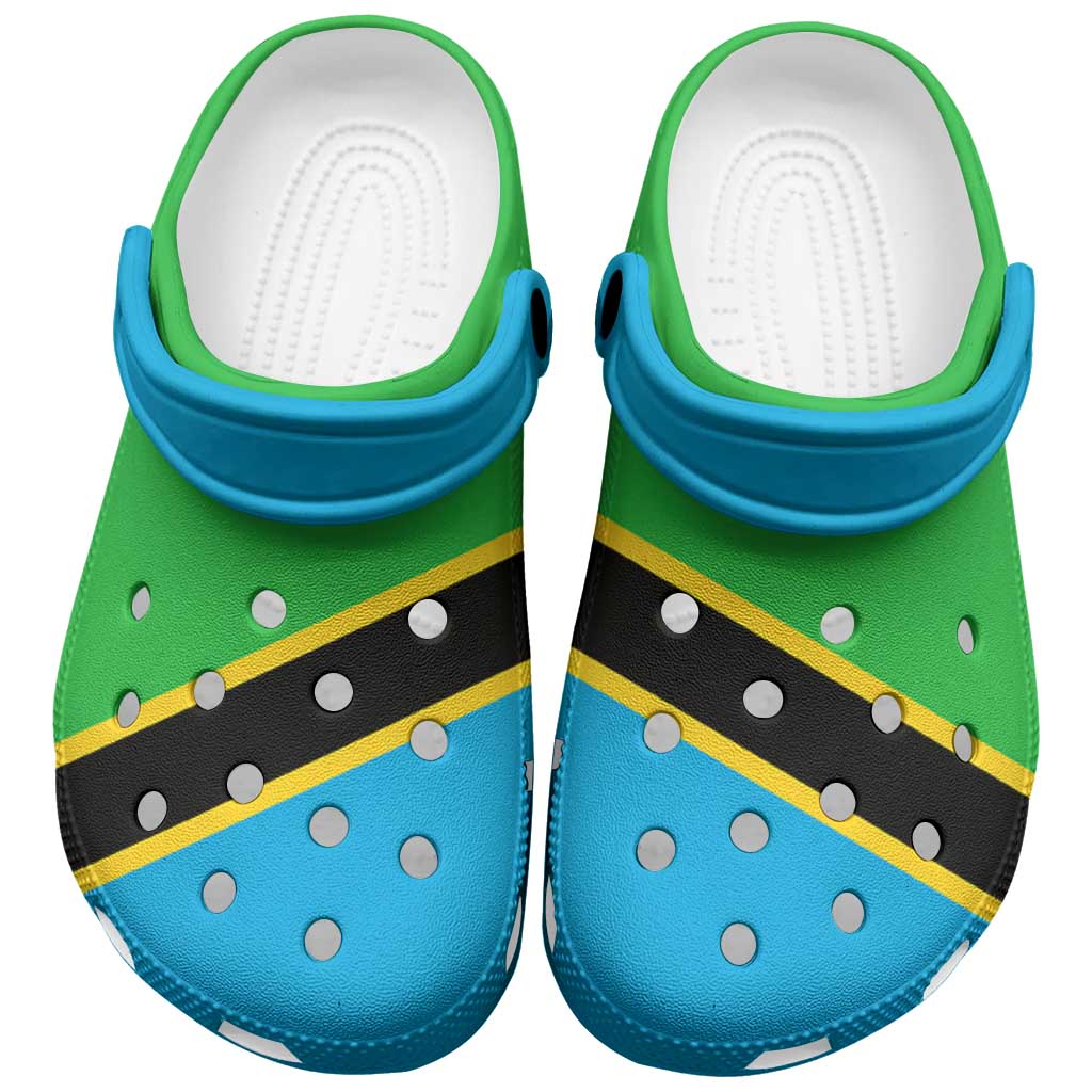 African Proud Tanzania Flag Clogs Shoes - African Pride