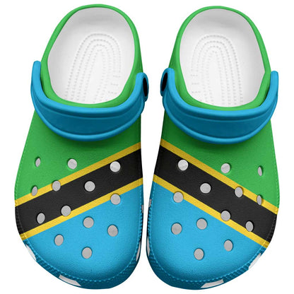 African Proud Tanzania Flag Clogs Shoes - African Pride