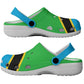 African Proud Tanzania Flag Clogs Shoes - African Pride
