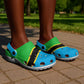 African Proud Tanzania Flag Clogs Shoes - African Pride