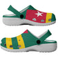 African Proud Togo Flag Clogs Shoes - African Pride