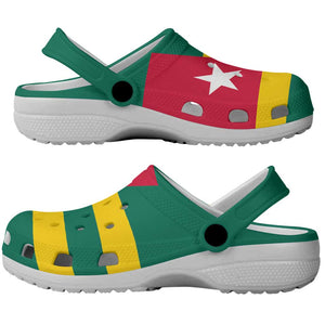 African Proud Togo Flag Clogs Shoes - African Pride