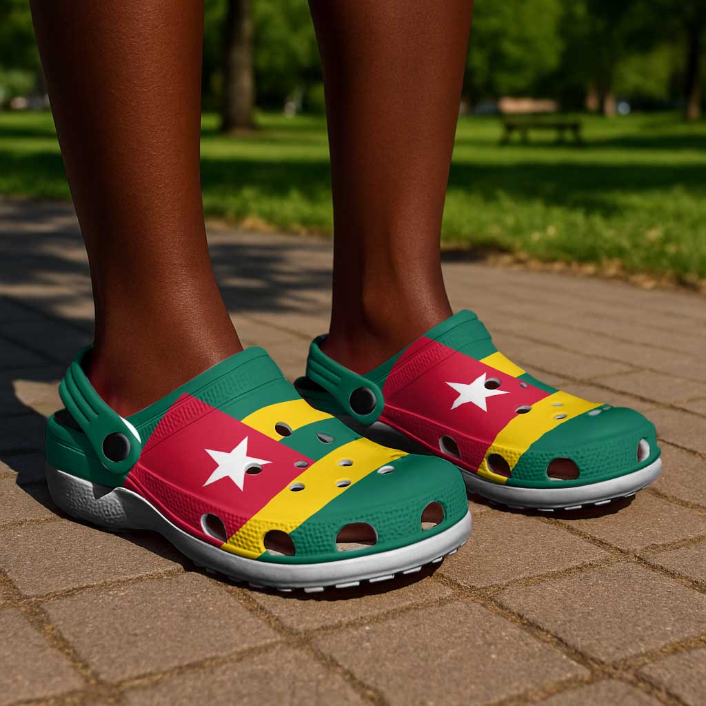 African Proud Togo Flag Clogs Shoes - African Pride