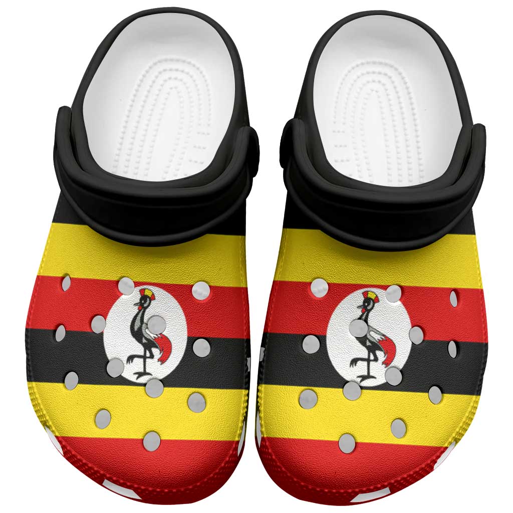 African Proud Uganda Flag Clogs Shoes - African Pride
