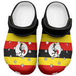 African Proud Uganda Flag Clogs Shoes - African Pride