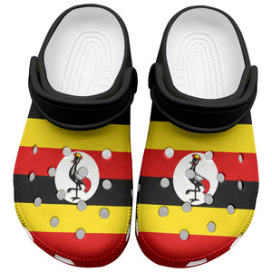 African Proud Uganda Flag Clogs Shoes - African Pride
